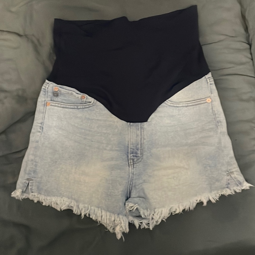 Pink Blush Maternity Shorts
